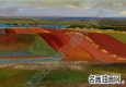 朝戈油画 阴山的田野 高清大图下载