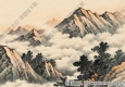 黄君璧国画作品 云海山景 高清下载