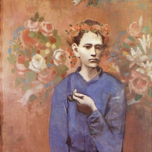 毕加索名画欣赏《拿烟斗的男孩》
