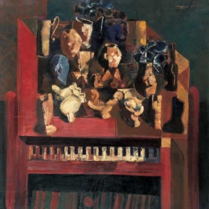 俞晓夫静物油画《拍卖古钢琴系列之一》欣赏