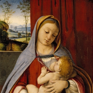 达芬奇著名画作 油画《哺乳圣母》赏析