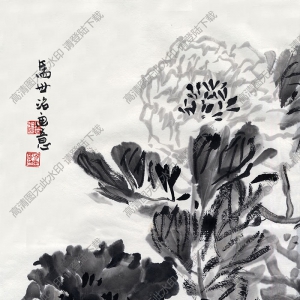 马世治《画意-菊》国画高清大图下载