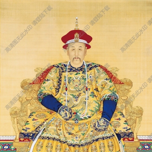 清 郎世宁《雍正朝服像》国画高清大图下载