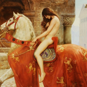 人体艺术油画名作《马背上的戈黛娃夫人》赏析