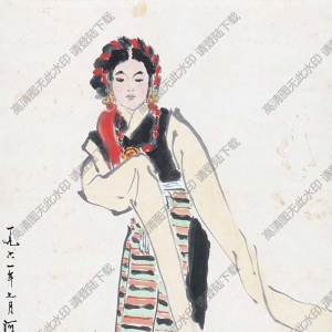 叶浅予《藏族舞》国画高清大图下载