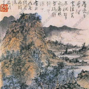 清  髡残《山水册页》-3国画高清大图下载