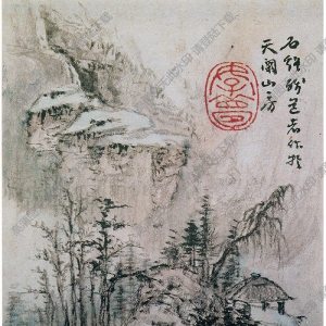 清  髡残《山水册页》-5国画高清大图下载