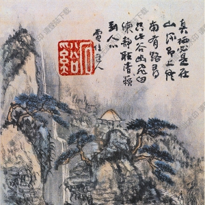 清  髡残《山水册页》-7国画高清大图下载