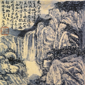 清  髡残《山水册页》-10国画高清大图下载