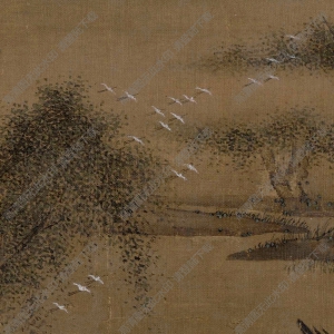 宋 佚名《荷塘鸂鵣图》国画高清大图下载