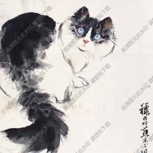 刘继卣《猫》-1国画高清大图下载