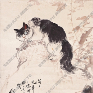 刘继卣《猫》国画高清大图下载