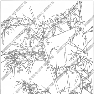 竹子白描线稿15高清图片下载