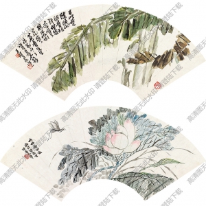 王个簃作品 花卉草虫 高清大图下载