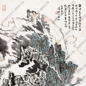 陆俨少国画作品 云山幽趣图 高清下载