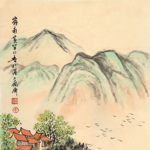 黄幻吾山水画《领南春色》