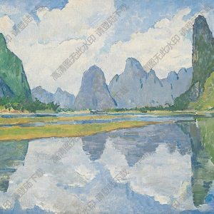 冯法祀油画作品 桂林风景 高清下载