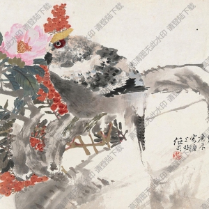 任颐国画作品 花卉锦鸡 高清下载