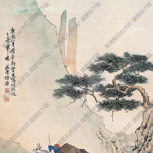 徐燕荪国画作品 盘车图 高清下载