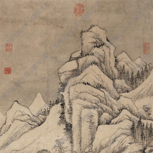 钱维城国画作品 雪景寒林 高清下载