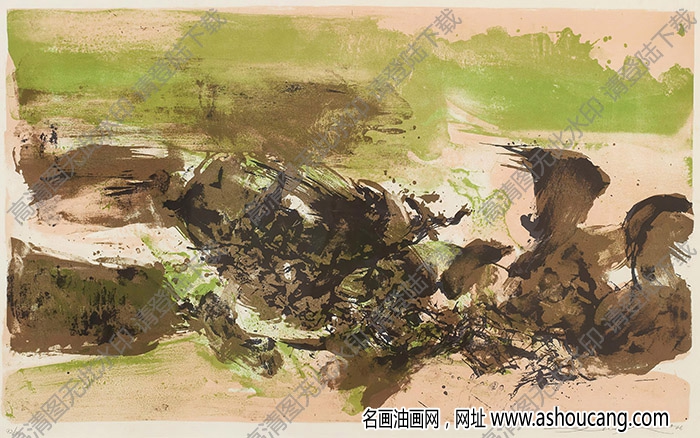 赵无极高清作品75下载-名画油画网