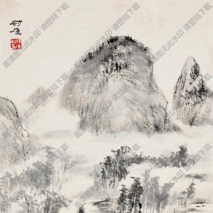 钱瘦铁作品 山水画1 高清大图下载