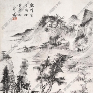 钱瘦铁作品 山水画2 高清大图下载