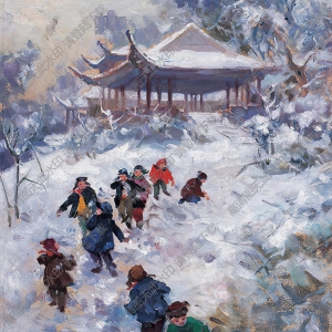 费以复作品 雪景 高清大图下载