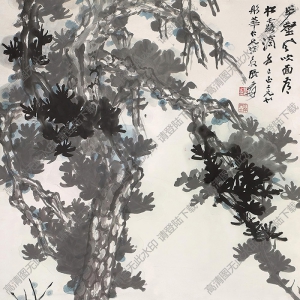 张大千国画作品 松下高士3 高清下载