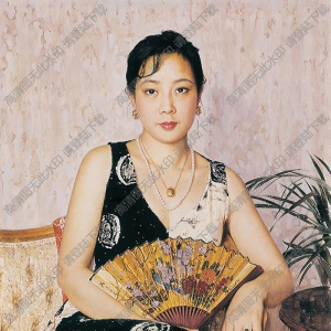 王征骅油画 金扇子姑娘 高清大图下载