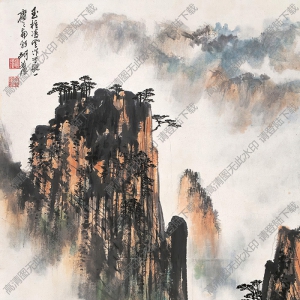 胡若思作品 山水画3 高清大图下载