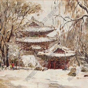 艾中信油画 雪景 高清大图下载