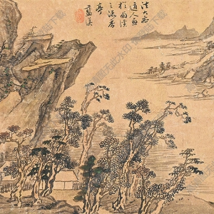 蓝瑛作品 山水 (6) 高清大图下载